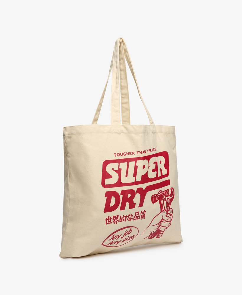 torba superdry w kolorze naturalnego brązuczerwieni uniwersyteckiej