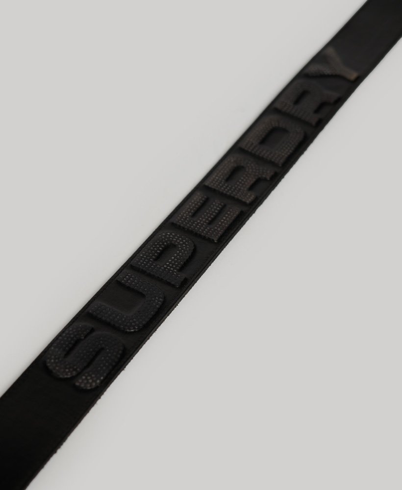 pasek vintage z logo w kolorze czarno-srebrnym