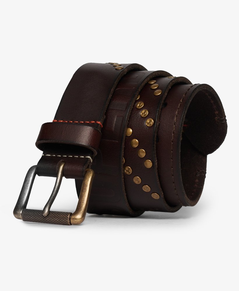 pasek z klamrą marki buckle goods w kolorze brĄzowym