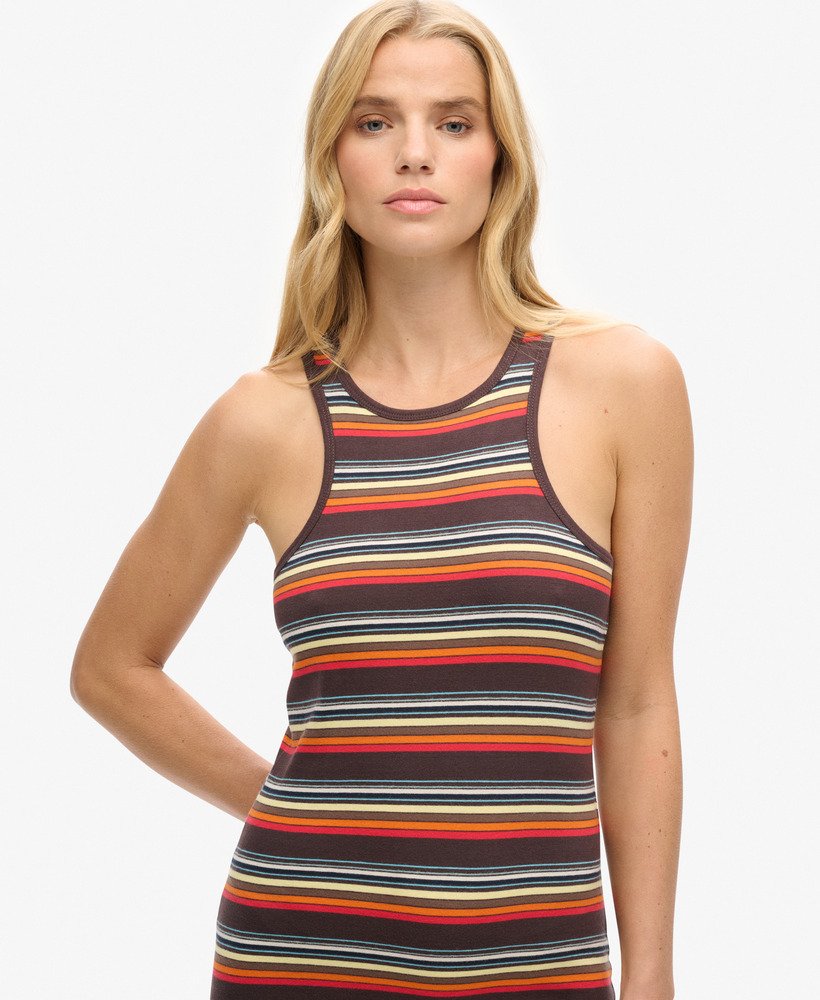 sukienka vintage stripe racer w letnie żółte paski