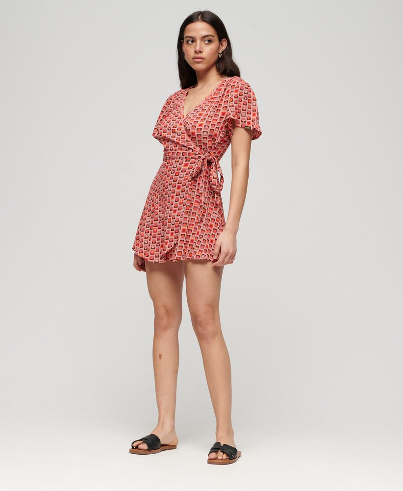 sukienka mini vintage w kolorze orla geo pink