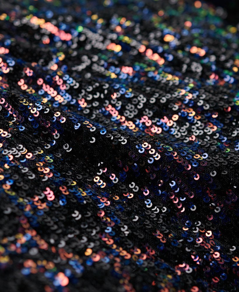 sukienka midi z odkrytymi plecami i cekinami w kolorze midnight multi sequin