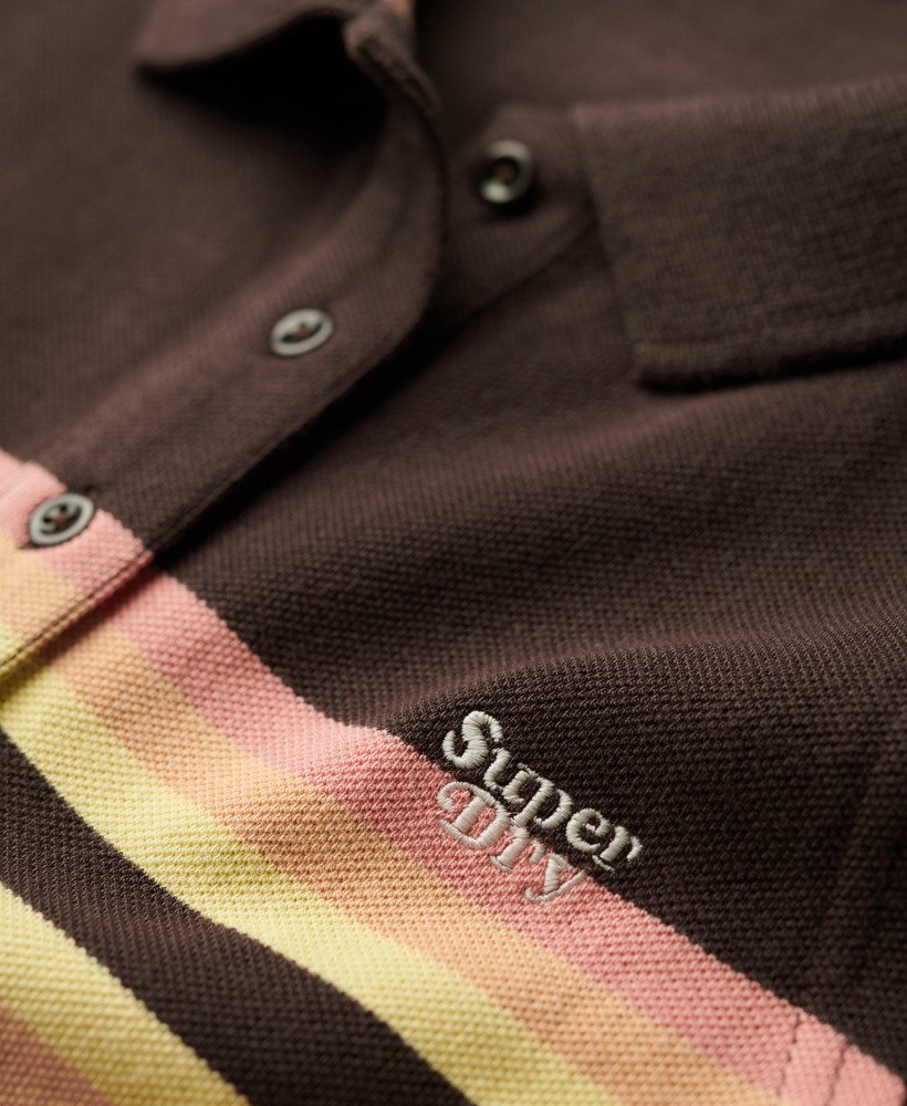 sukienka mini z jerseyu polo w kolorze ciemnego brĄzu