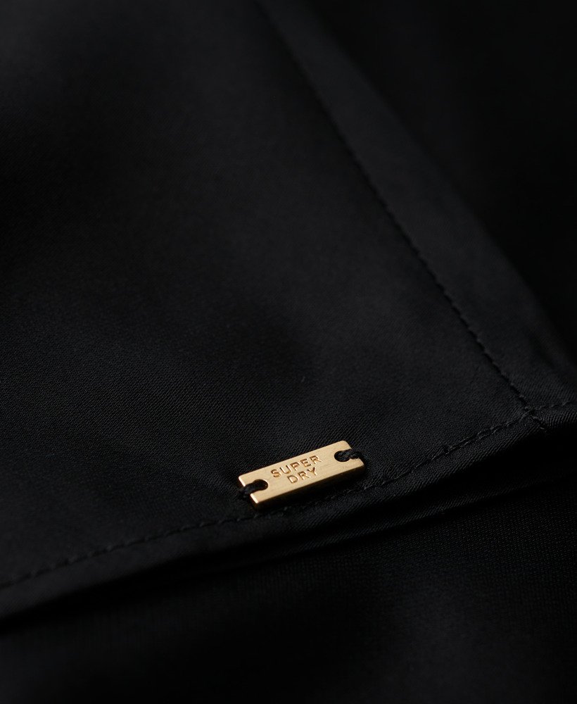 sukienka midi satin racer w kolorze czarnym