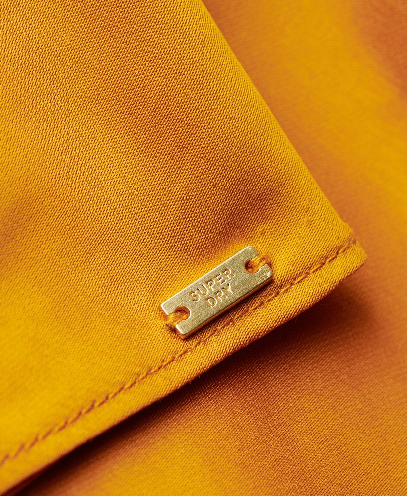 sukienka midi satin racer w kolorze ochry heritage yellow