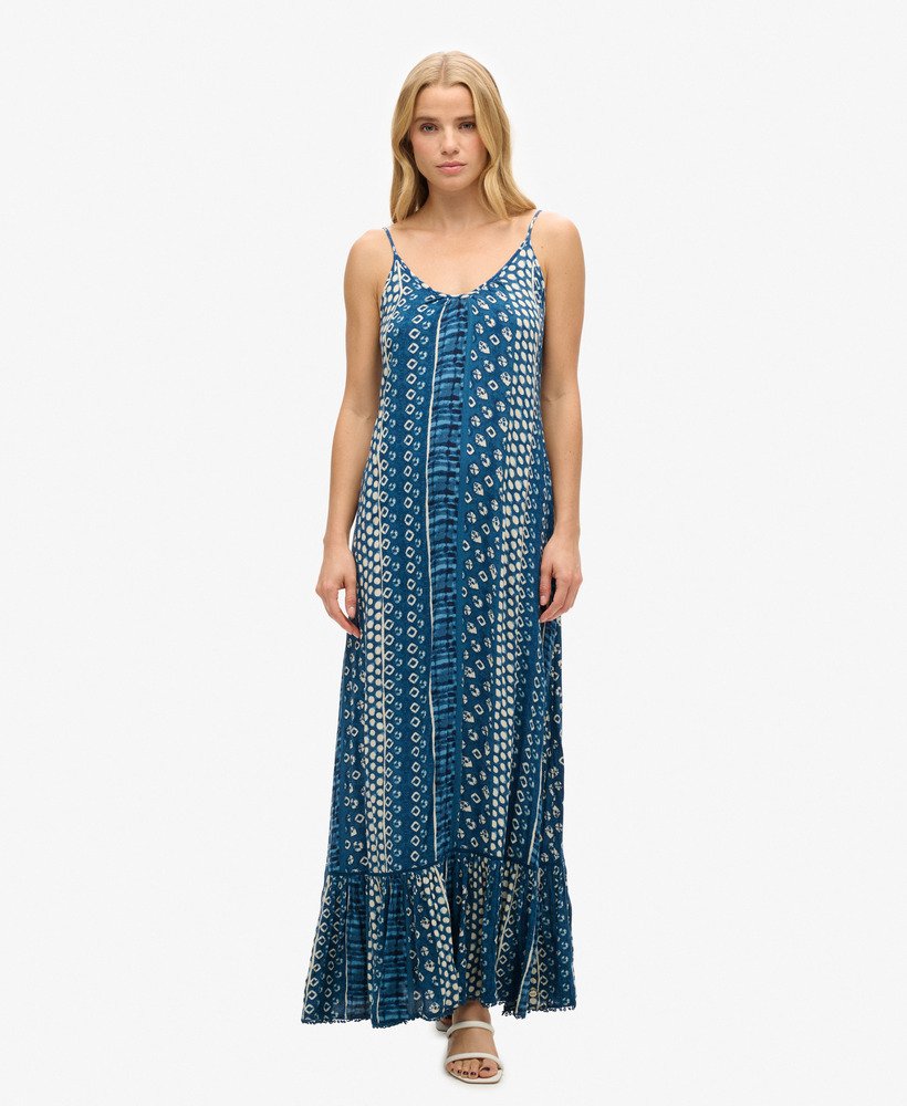 sukienka maxi beach cami w kolorze shirbori blue