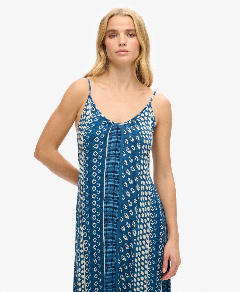 sukienka maxi beach cami w kolorze shirbori blue