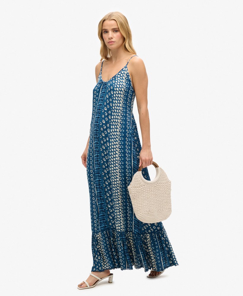 sukienka maxi beach cami w kolorze shirbori blue