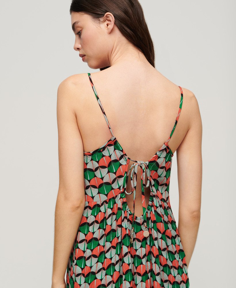 sukienka maxi beach cami w kolorze pomarańczowym geo