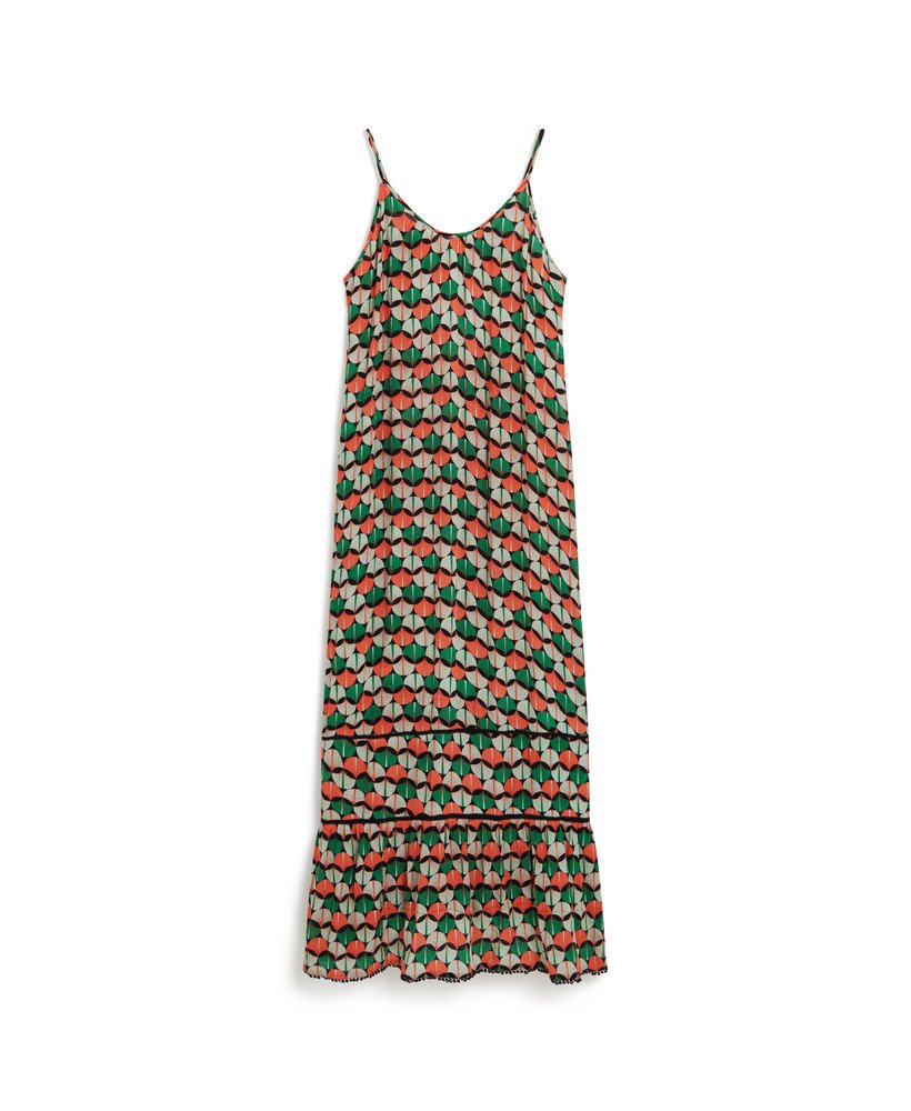 sukienka maxi beach cami w kolorze pomarańczowym geo