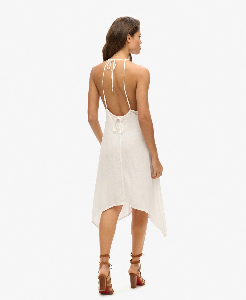 sukienka midi ibiza halter w kolorze off white