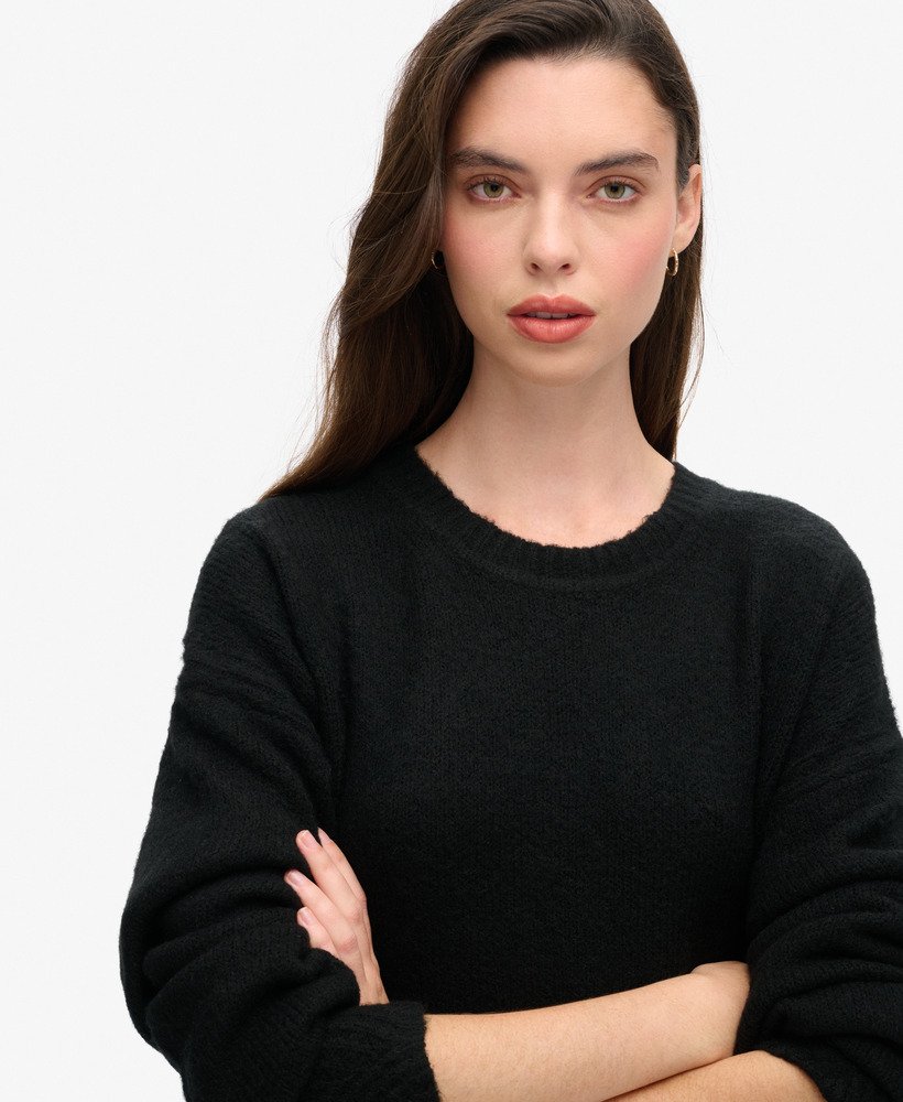 sukienka-sweter o luźnym kroju midi w kolorze black twist