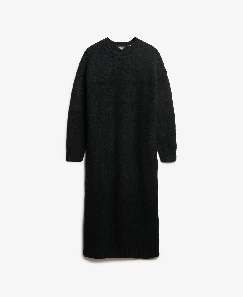 sukienka-sweter o luźnym kroju midi w kolorze black twist