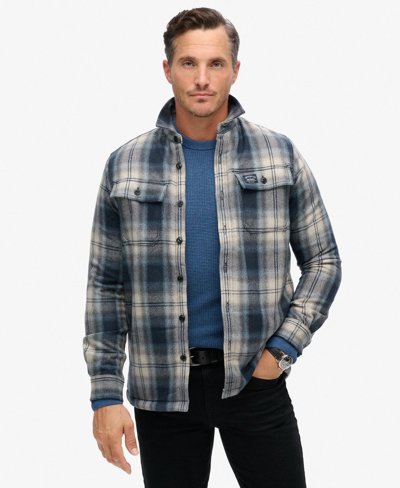 koszula wierzchnia wool miller w kolorze roderick check dark blue