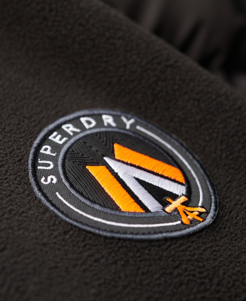 kurtka typu bomber z kapturem storm fleece w kolorze czarnym