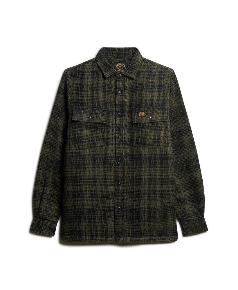 koszula wierzchnia wełniana miller w kolorze haze ombre olive
