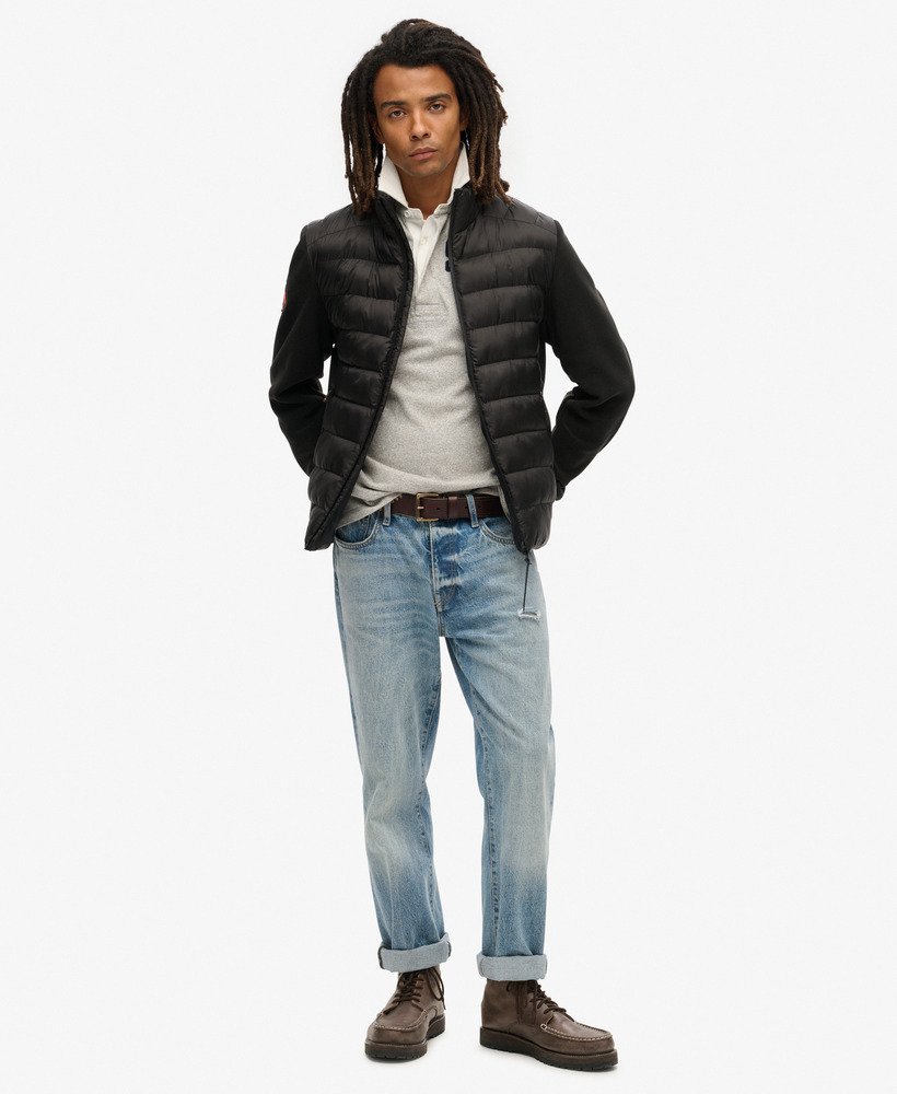 kurtka hybrydowa typu bomber storm fleece w kolorze czarnym