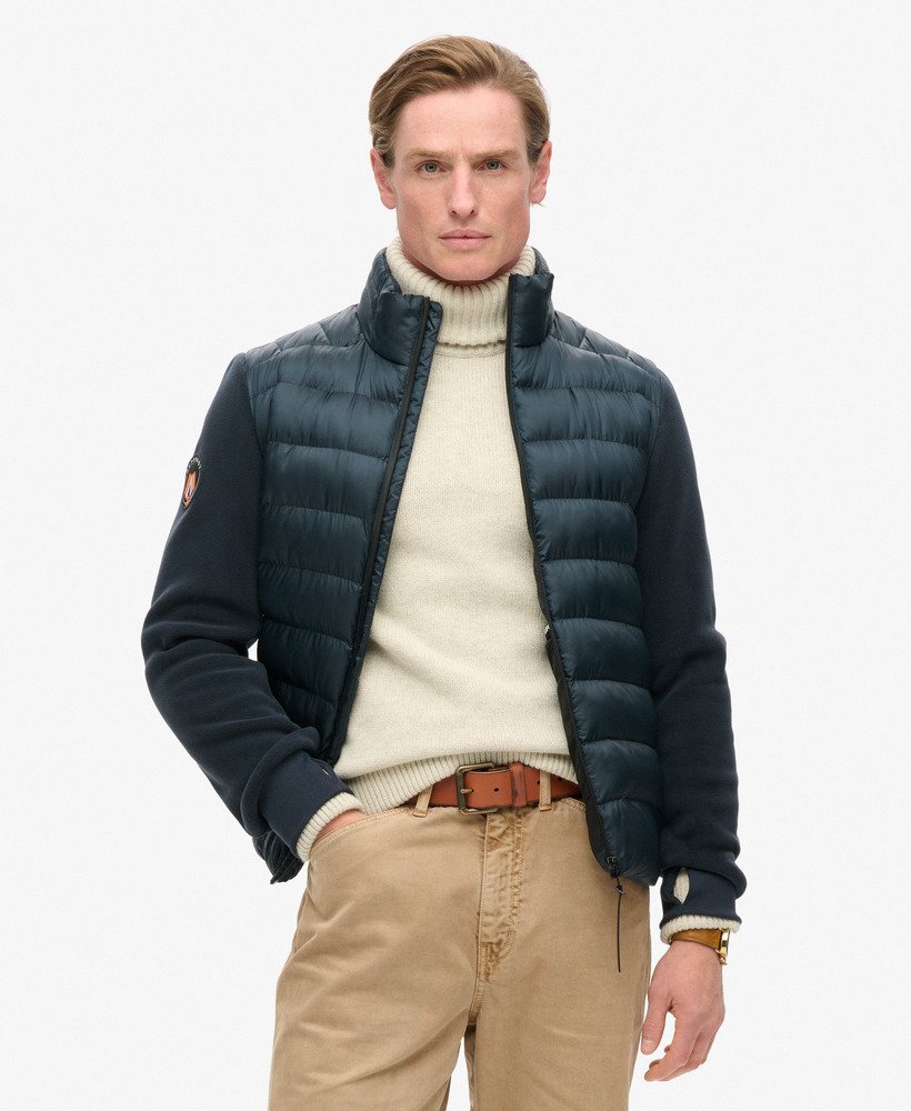 kurtka typu bomber z polaru storm fleece hybrid w kolorze eclipse navy