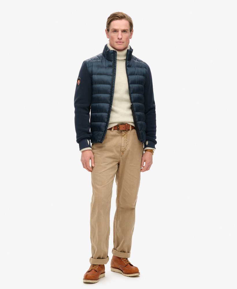 kurtka typu bomber z polaru storm fleece hybrid w kolorze eclipse navy