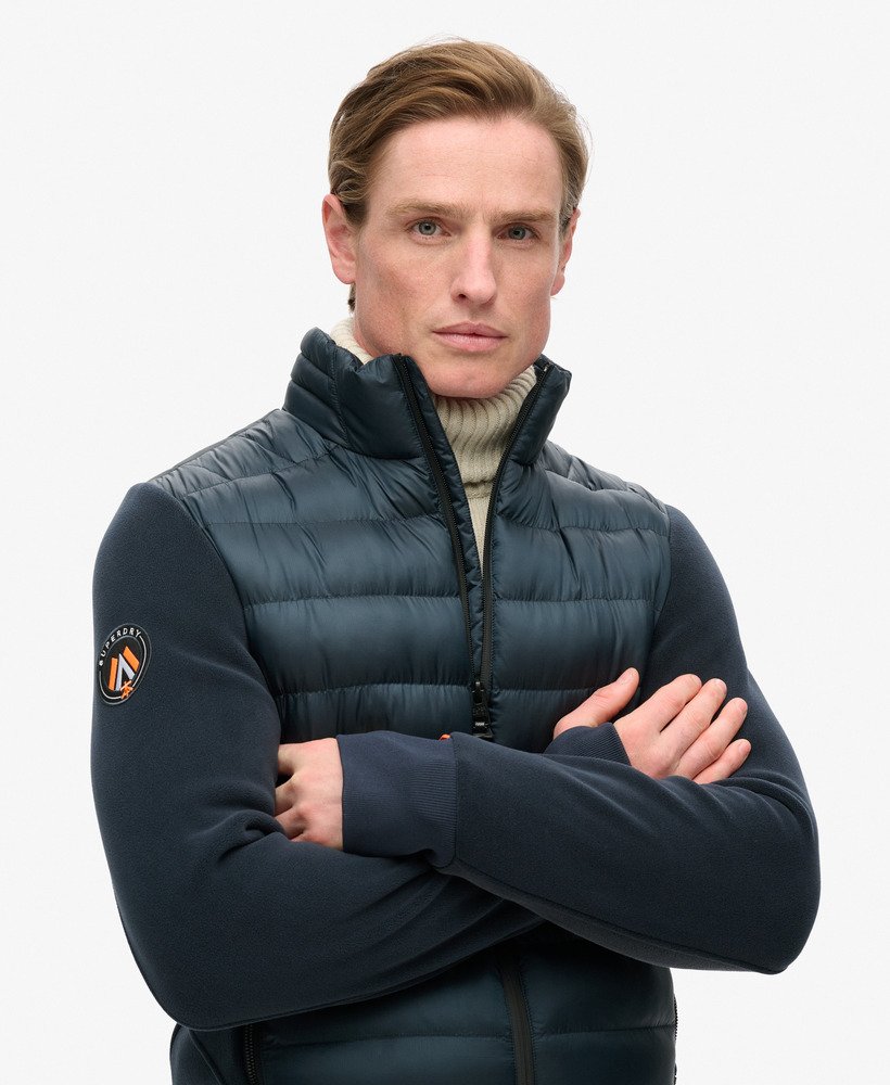 kurtka typu bomber z polaru storm fleece hybrid w kolorze eclipse navy