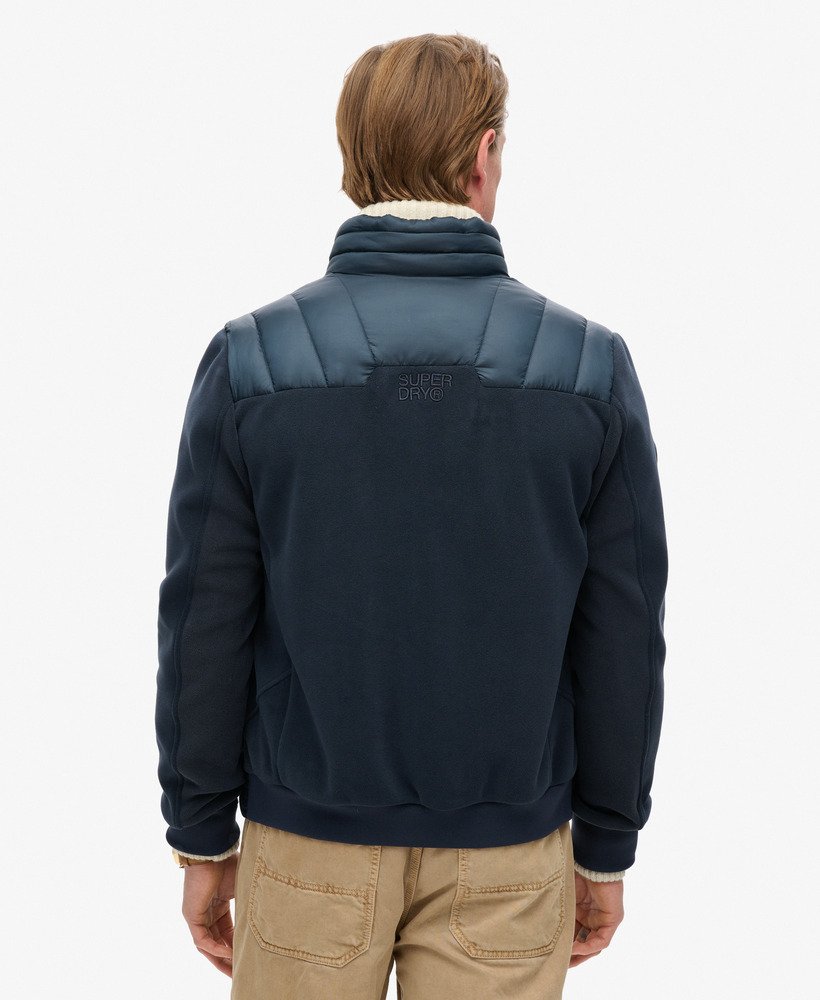 kurtka typu bomber z polaru storm fleece hybrid w kolorze eclipse navy
