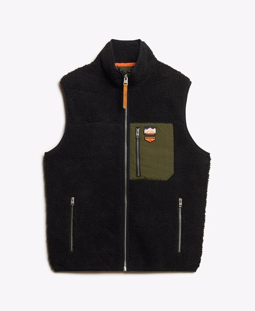 Polarowa kamizelka w stylu retro Borg w stylu vintage