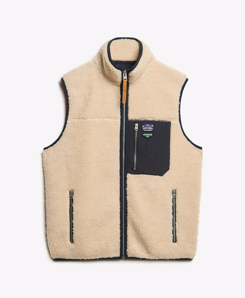 Polarowa kamizelka w stylu retro Borg w stylu vintage