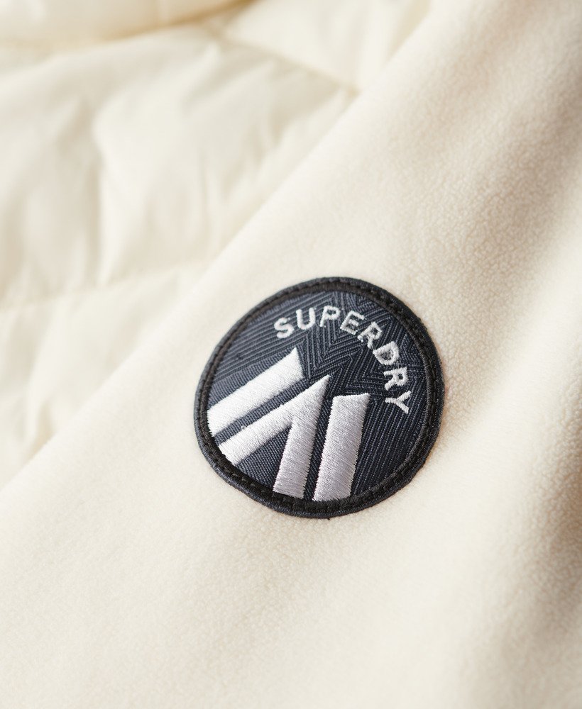 kurtka polarowa storm z kapturem w kolorze off white