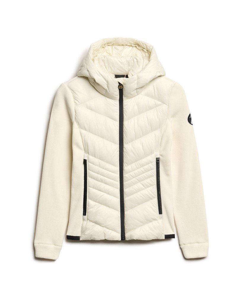 kurtka polarowa storm z kapturem w kolorze off white