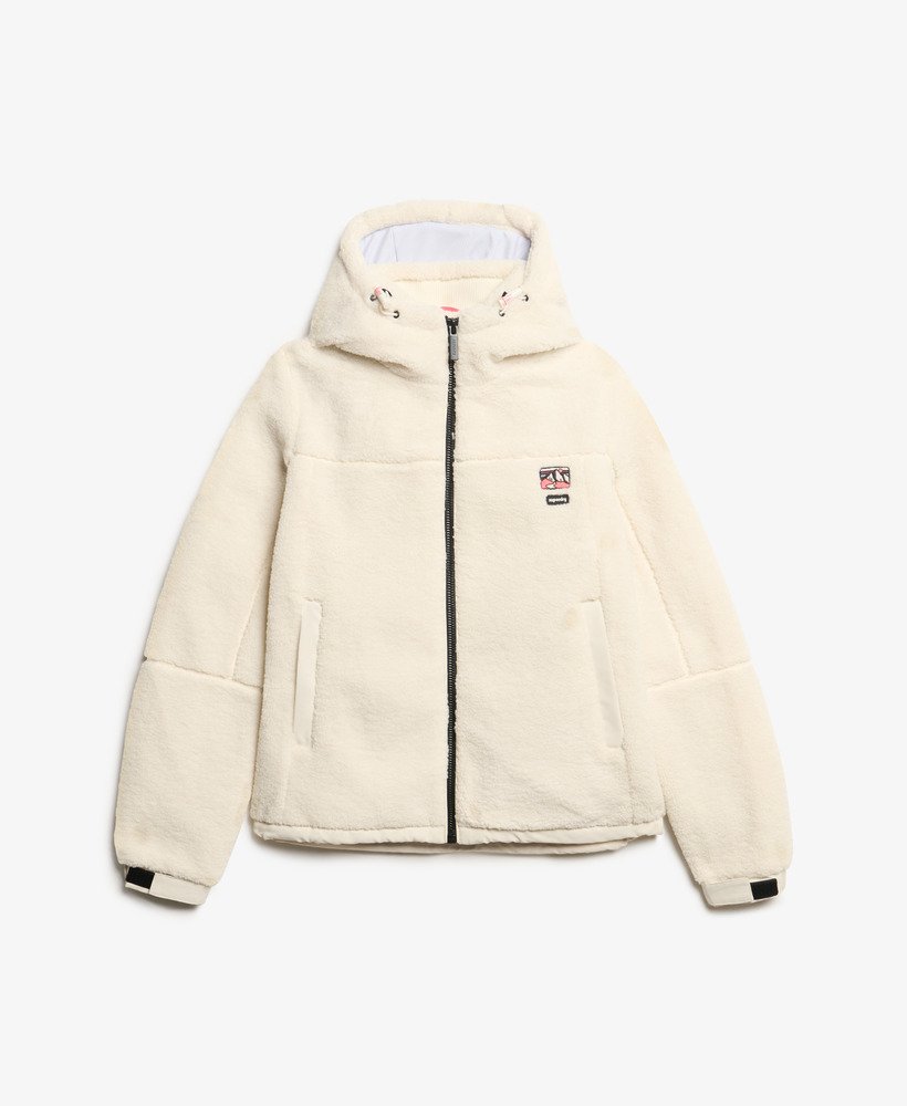 kurtka borg trekker z kapturem w kolorze off white