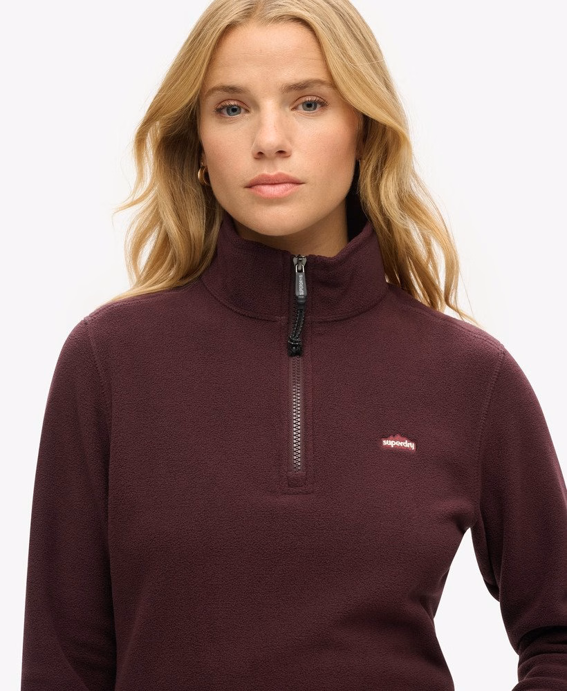 Polarowy sweter z zamkiem błyskawicznym do połowy