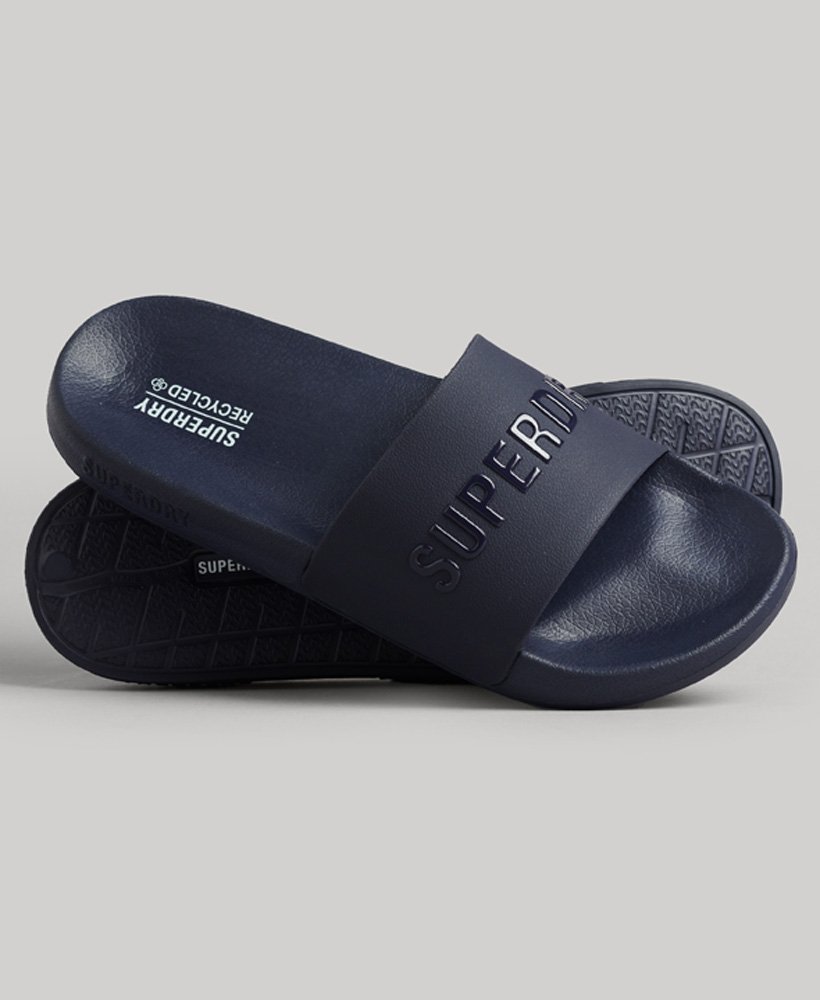 klapki basenowe z logo code w kolorze rich navyrich navy