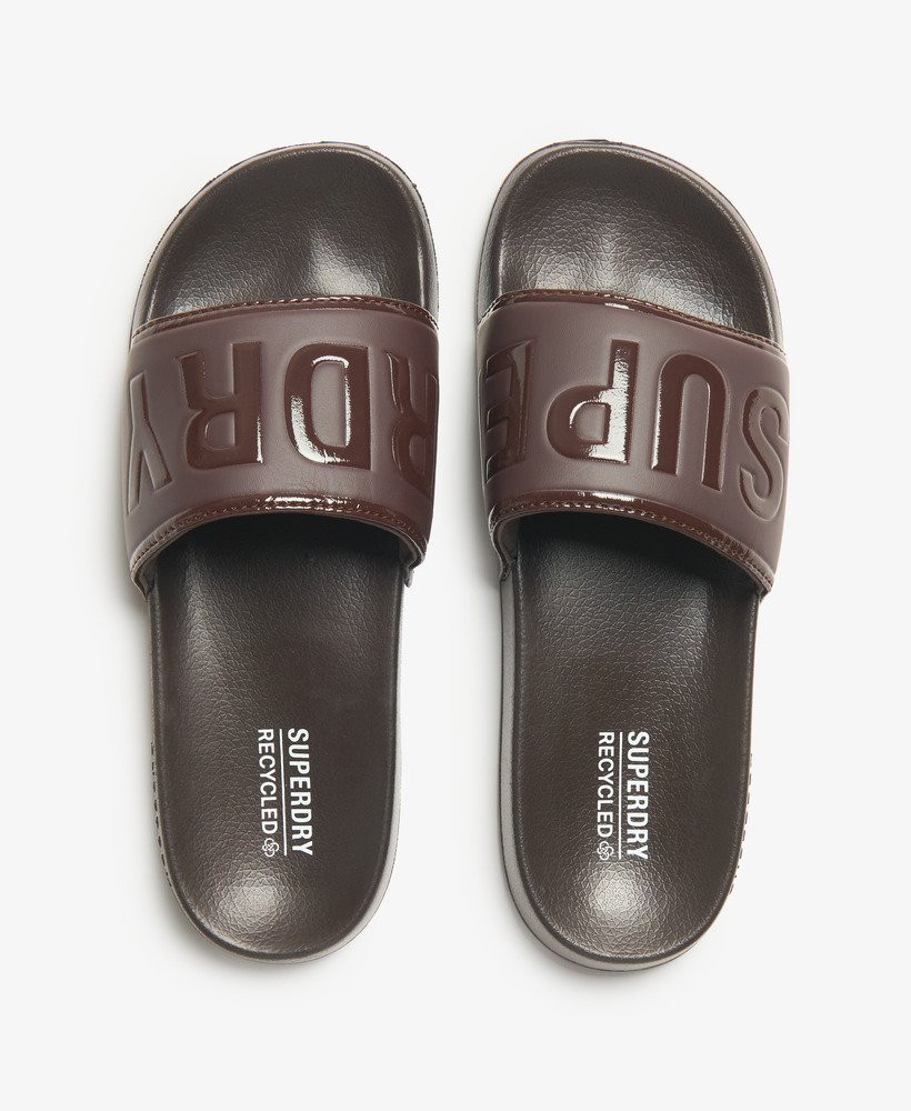 suwaki basenowe core pool sliders w kolorze ciemnego dębu
