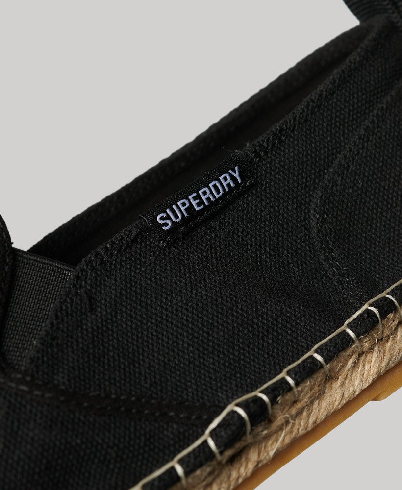 płócienne espadryle w kolorze czarnym