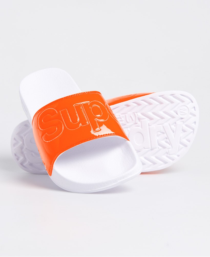 suwaki basenowe w kolorze fluro orange