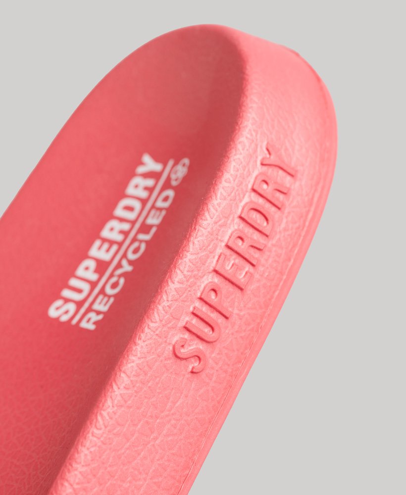 suwaki basenowe z logo code w kolorze active pink