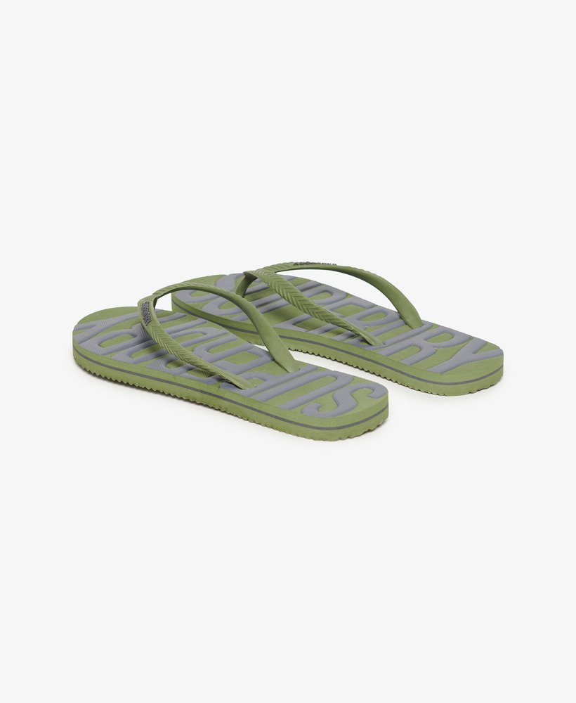 klapki vintage w kolorze oliwkowym khaki