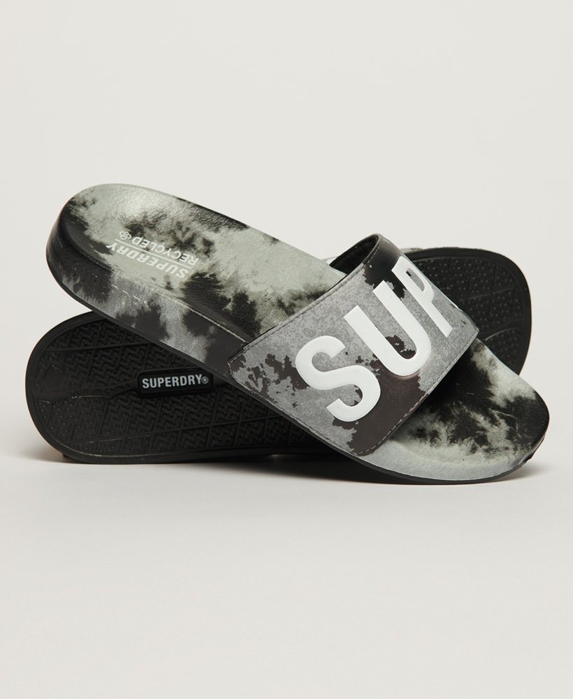 wegańskie klapki typu slider w kolorze monochromatycznym tie dye