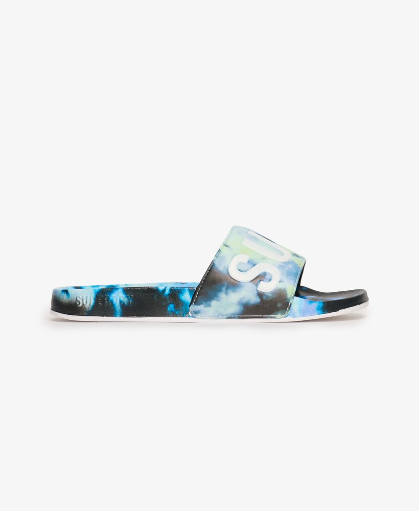 wegańskie klapki tie dye w wielokolorowym kolorze tie dye