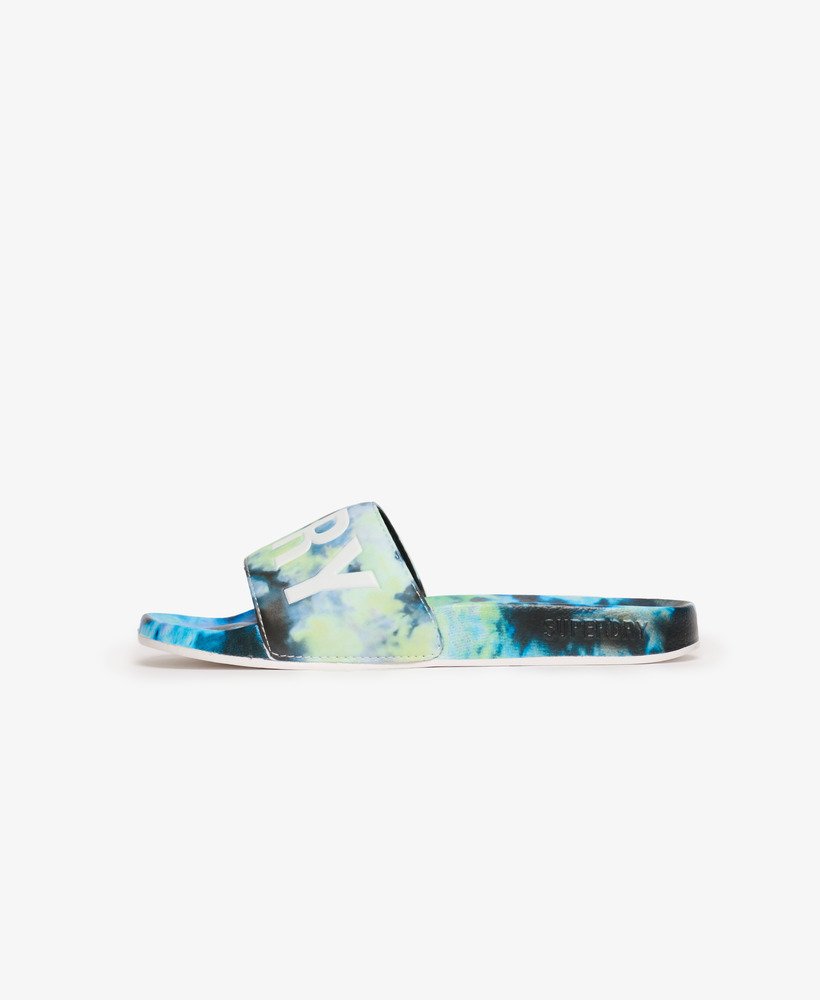 wegańskie klapki tie dye w wielokolorowym kolorze tie dye