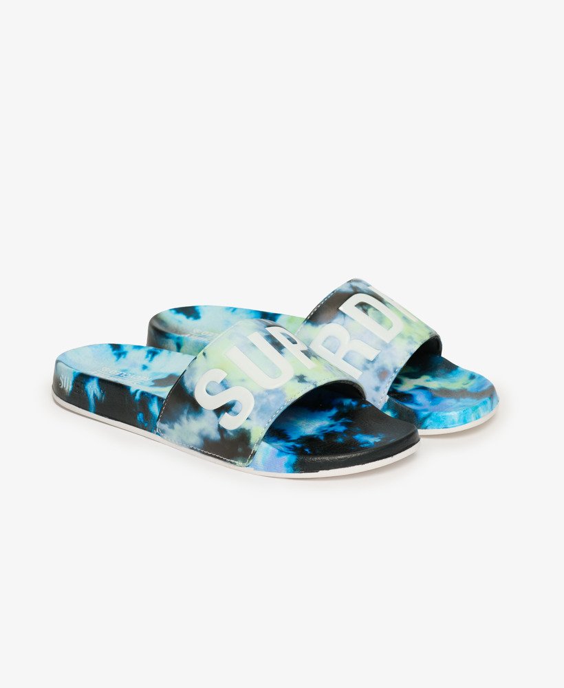 wegańskie klapki tie dye w wielokolorowym kolorze tie dye