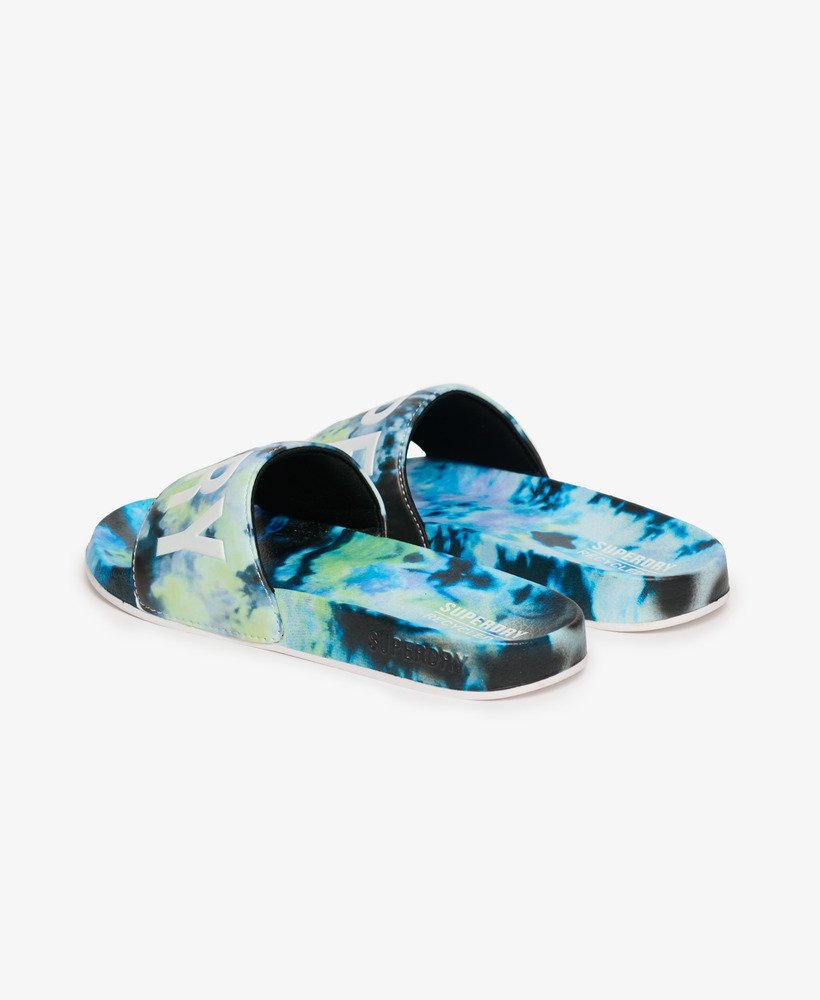 wegańskie klapki tie dye w wielokolorowym kolorze tie dye