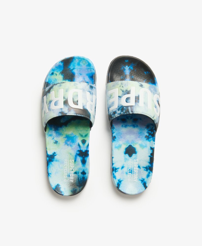 wegańskie klapki tie dye w wielokolorowym kolorze tie dye