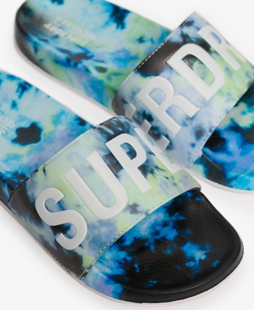 wegańskie klapki tie dye w wielokolorowym kolorze tie dye