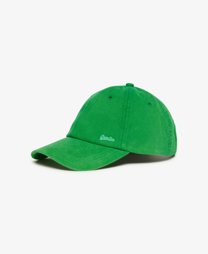 czapka vintage z haftem w kolorze podium green