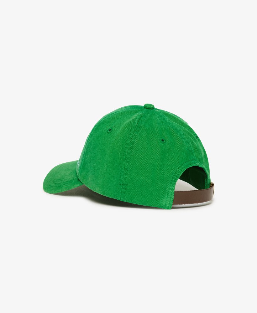 czapka vintage z haftem w kolorze podium green