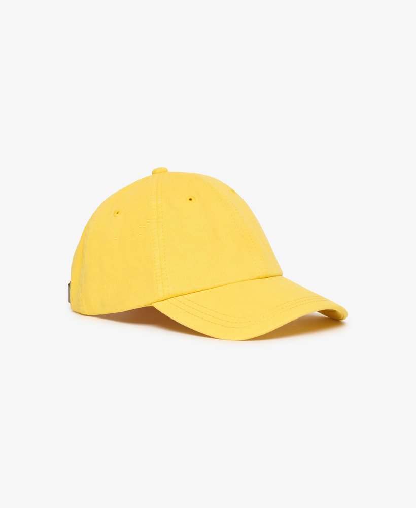czapka vintage z haftem w kolorze springs yellow