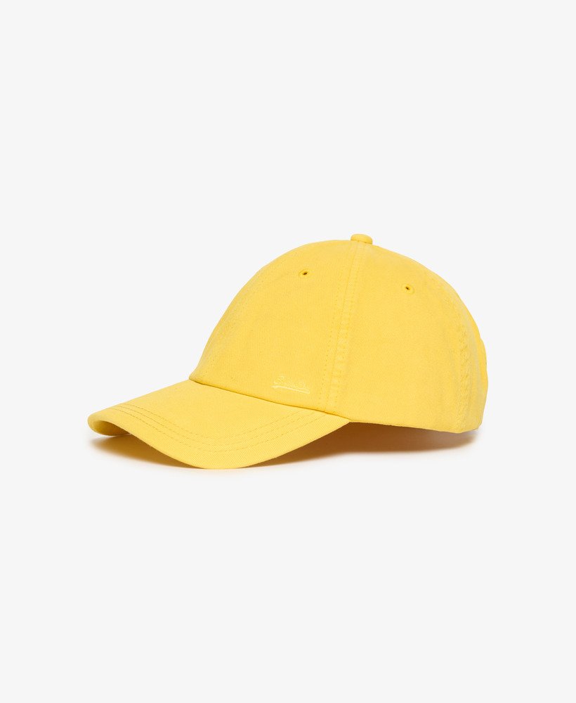 czapka vintage z haftem w kolorze springs yellow