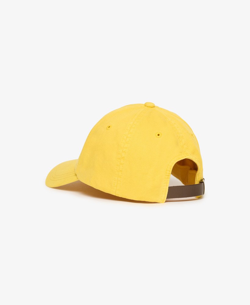 czapka vintage z haftem w kolorze springs yellow