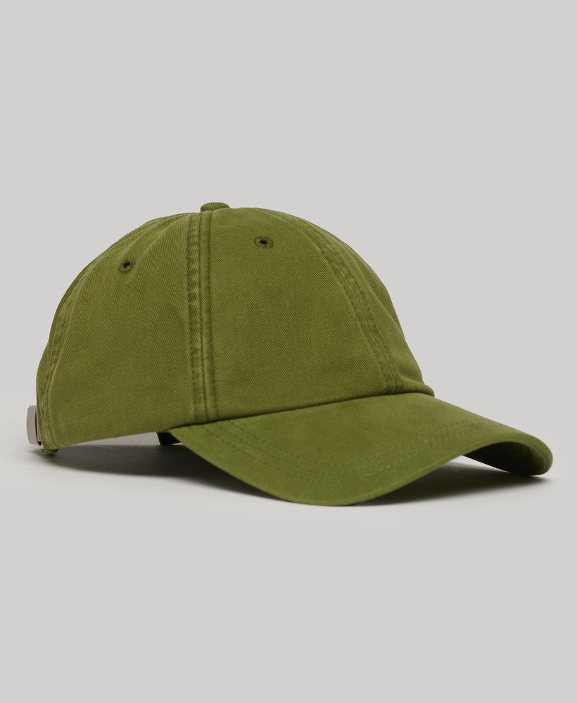 czapka vintage z haftem w kolorze oliwkowym khaki